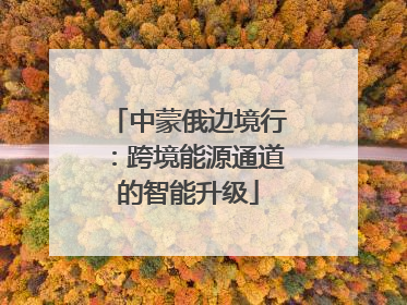 中蒙俄边境行：跨境能源通道的智能升级