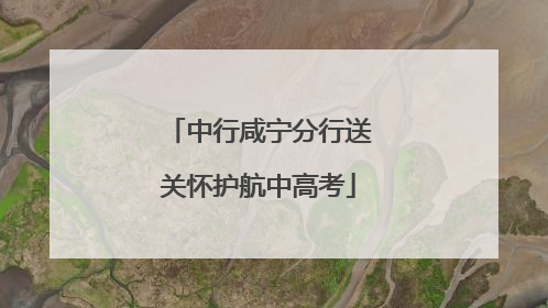 中行咸宁分行送关怀护航中高考