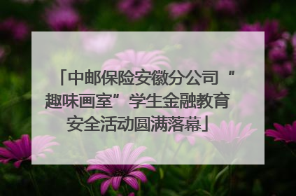 中邮保险安徽分公司“趣味画室”学生金融教育安全活动圆满落幕