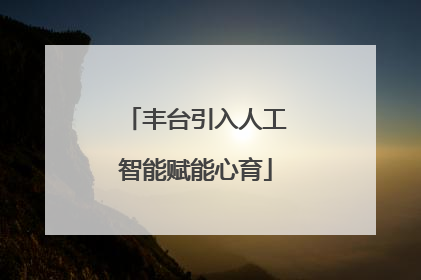 丰台引入人工智能赋能心育