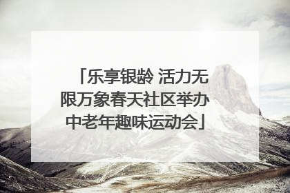 乐享银龄 活力无限万象春天社区举办中老年趣味运动会