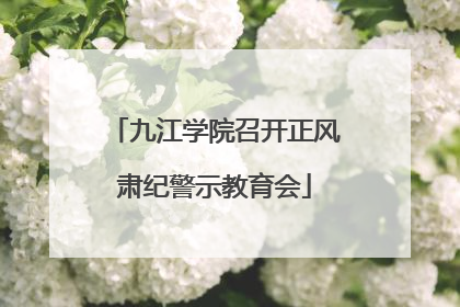 九江学院召开正风肃纪警示教育会