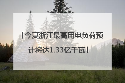 今夏浙江最高用电负荷预计将达1.33亿千瓦