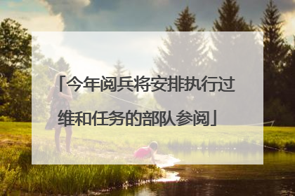 今年阅兵将安排执行过维和任务的部队参阅