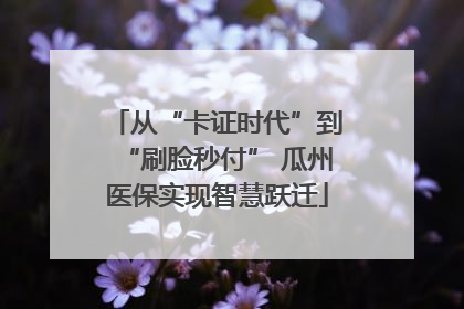 从“卡证时代”到“刷脸秒付” 瓜州医保实现智慧跃迁