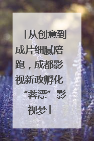 从创意到成片细腻陪跑，成都影视新政孵化“蓉漂”影视梦
