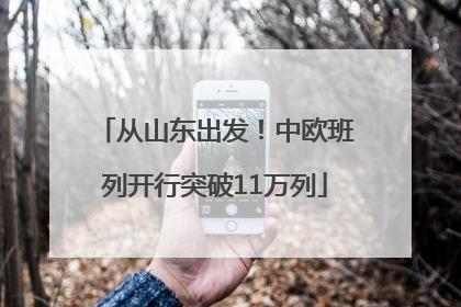 从山东出发！中欧班列开行突破11万列