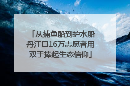从捕鱼船到护水船 丹江口16万志愿者用双手捧起生态信仰
