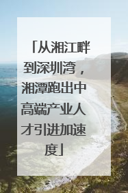 从湘江畔到深圳湾，湘潭跑出中高端产业人才引进加速度
