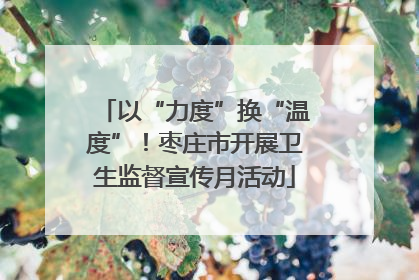 以“力度”换“温度”！枣庄市开展卫生监督宣传月活动