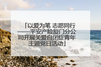 以爱为笔 志愿同行——平安产险厦门分公司开展关爱自闭症青年主题党日活动