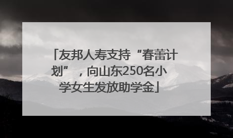 友邦人寿支持“春蕾计划”，向山东250名小学女生发放助学金