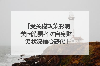 受关税政策影响 美国消费者对自身财务状况信心恶化
