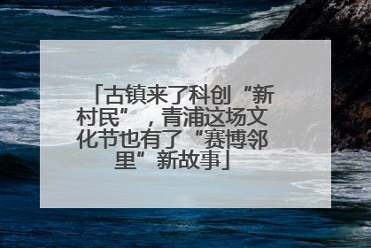 古镇来了科创“新村民”，青浦这场文化节也有了“赛博邻里”新故事