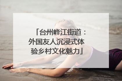 台州峰江街道：外国友人沉浸式体验乡村文化魅力