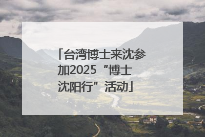 台湾博士来沈参加2025“博士沈阳行”活动