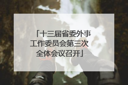 十三届省委外事工作委员会第三次全体会议召开