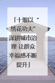 十堰以“绣花功夫”深耕城市治理 让群众幸福感不断提升