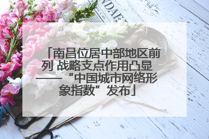 南昌位居中部地区前列 战略支点作用凸显——“中国城市网络形象指数”发布
