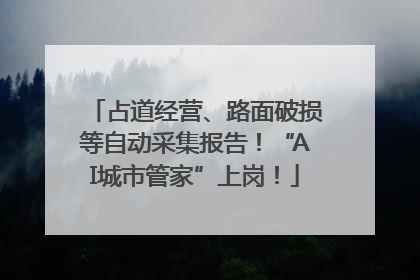 占道经营、路面破损等自动采集报告！“AI城市管家”上岗！
