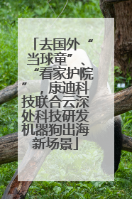 去国外“当球童”、“看家护院”，康迪科技联合云深处科技研发机器狗出海新场景