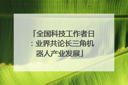 全国科技工作者日：业界共论长三角机器人产业发展