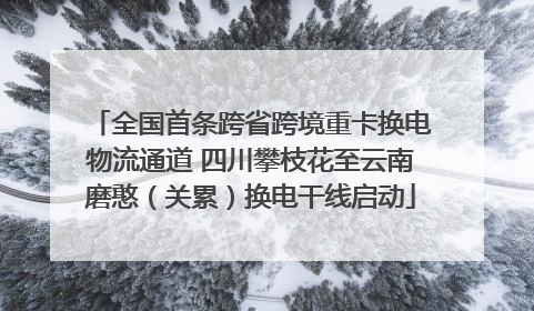 全国首条跨省跨境重卡换电物流通道 四川攀枝花至云南磨憨（关累）换电干线启动