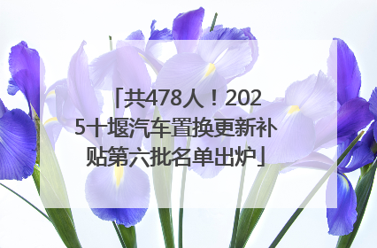 共478人！2025十堰汽车置换更新补贴第六批名单出炉