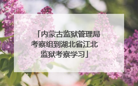 内蒙古监狱管理局考察组到湖北省江北监狱考察学习