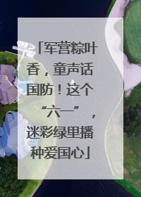 军营粽叶香，童声话国防！这个“六一”，迷彩绿里播种爱国心