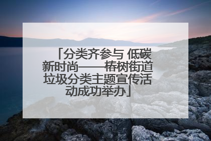 分类齐参与 低碳新时尚——椿树街道垃圾分类主题宣传活动成功举办