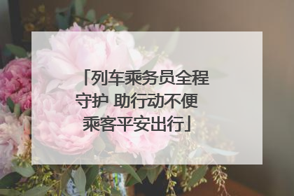 列车乘务员全程守护 助行动不便乘客平安出行