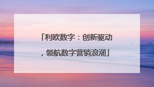利欧数字：创新驱动，领航数字营销浪潮