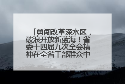 勇闯改革深水区，破浪开放新蓝海！省委十四届九次全会精神在全省干部群众中引发热烈反响