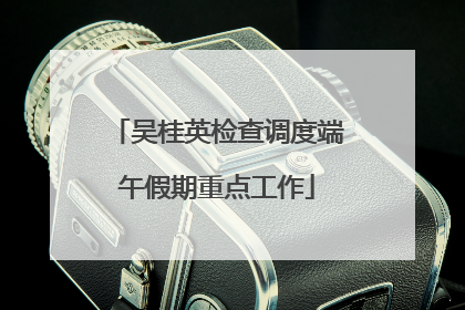 吴桂英检查调度端午假期重点工作