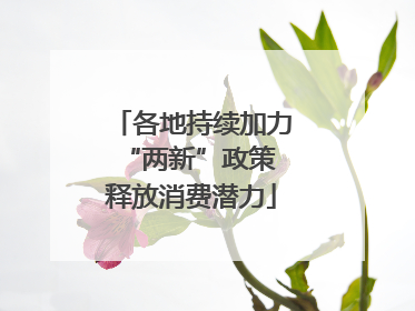 各地持续加力“两新”政策 释放消费潜力