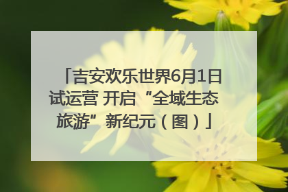 吉安欢乐世界6月1日试运营 开启“全域生态旅游”新纪元（图）
