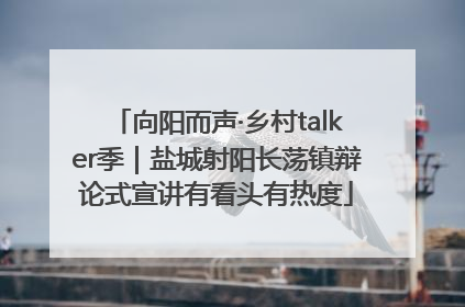 向阳而声·乡村talker季｜盐城射阳长荡镇辩论式宣讲有看头有热度