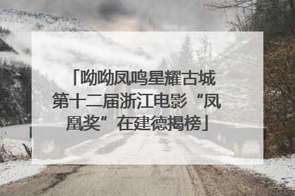 呦呦凤鸣星耀古城 第十二届浙江电影“凤凰奖”在建德揭榜