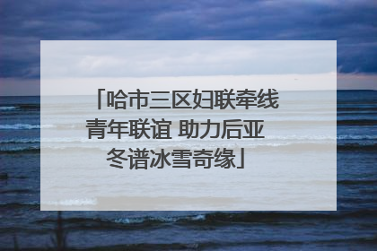 哈市三区妇联牵线青年联谊 助力后亚冬谱冰雪奇缘