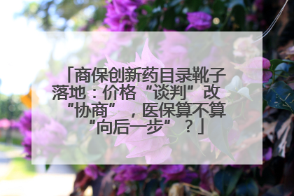商保创新药目录靴子落地：价格“谈判”改“协商”，医保算不算“向后一步”？