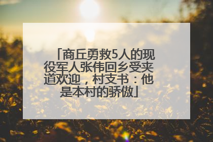 商丘勇救5人的现役军人张伟回乡受夹道欢迎，村支书：他是本村的骄傲
