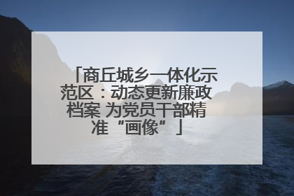 商丘城乡一体化示范区：动态更新廉政档案 为党员干部精准“画像”