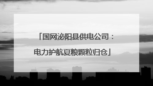 国网泌阳县供电公司：电力护航夏粮颗粒归仓