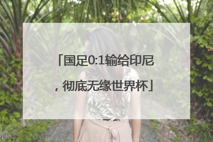 国足0:1输给印尼，彻底无缘世界杯