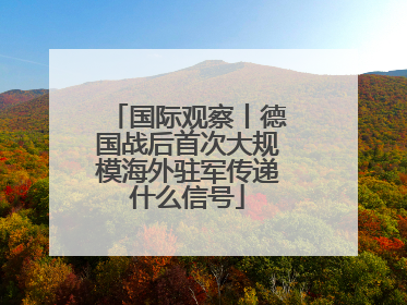 国际观察丨德国战后首次大规模海外驻军传递什么信号