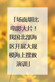 场面堪比电影大片！我国北部海区开展大规模海上搜救演训