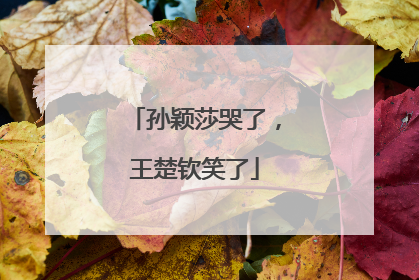 孙颖莎哭了，王楚钦笑了