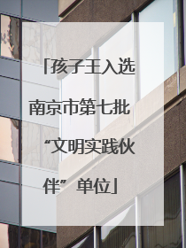 孩子王入选南京市第七批“文明实践伙伴”单位