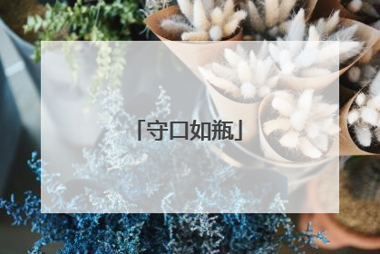 守口如瓶